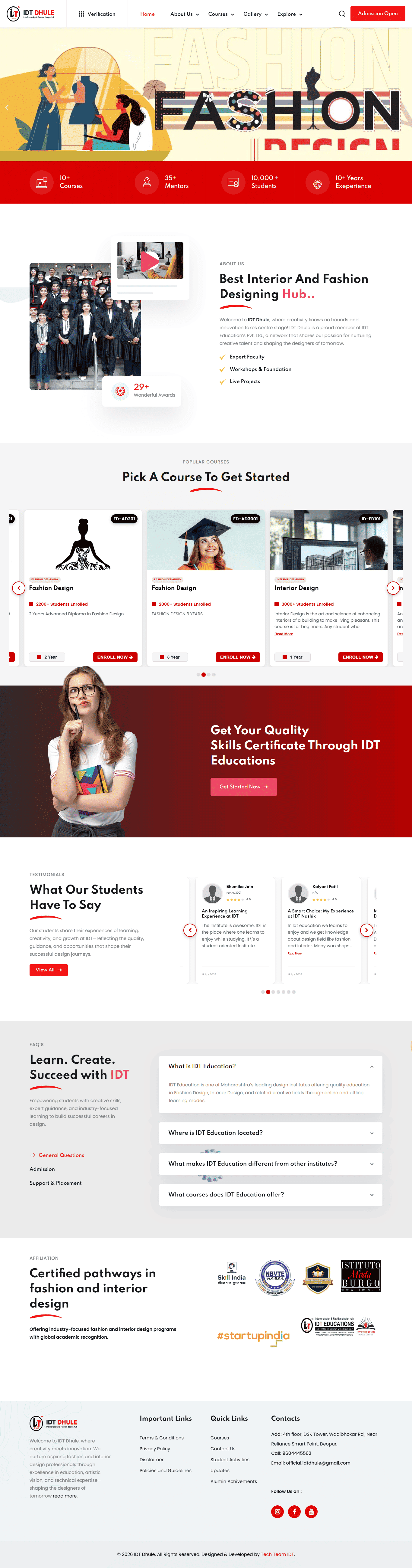 IDT Jalgaon – Education Management Platform project preview