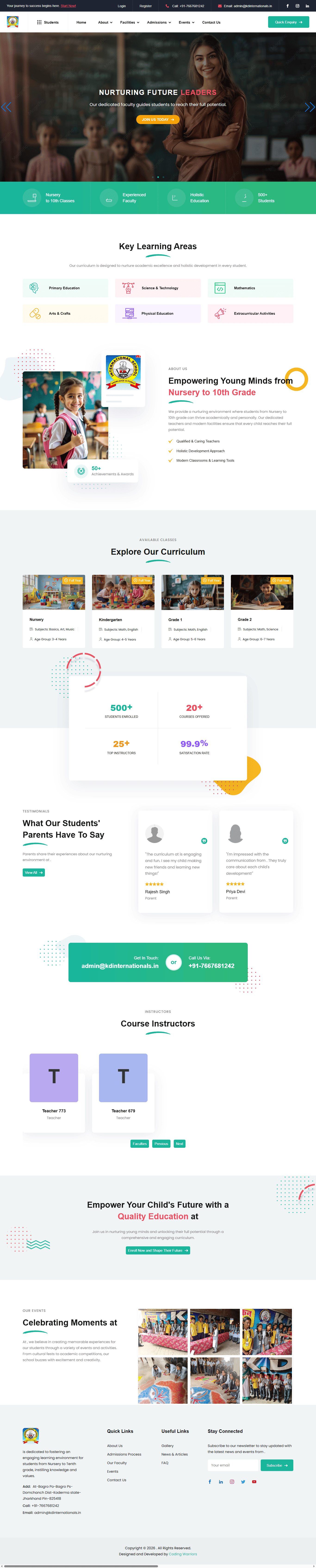 KD International School – Complete School Management System project preview
